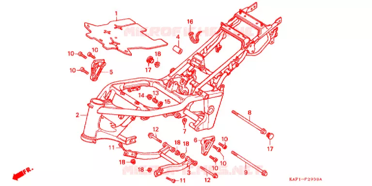 FRAME CHASSIS Honda MOTO 400 CB 1991  CB400FM_II