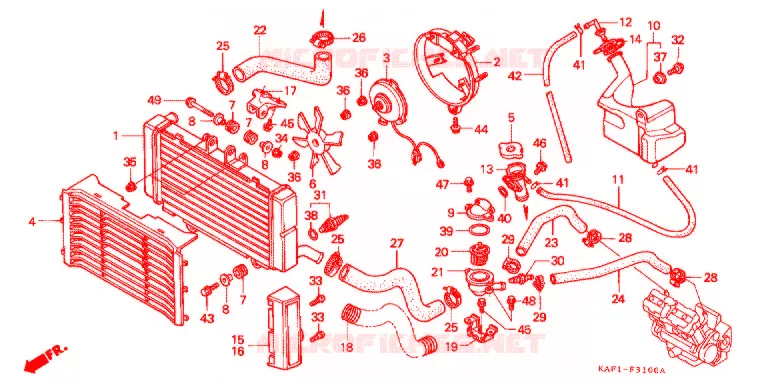 RADIATOR Honda MOTO 400 CB 1991  CB400FM_II