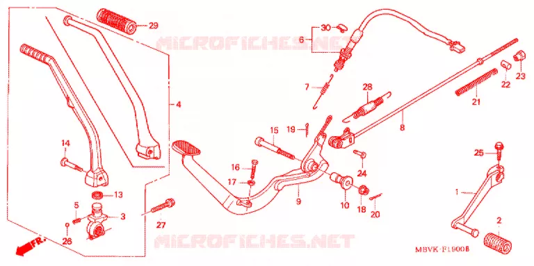 PEDAAL/KICKSTARTER ARM Honda MOTO 400 CB 2008  CB400SS8
