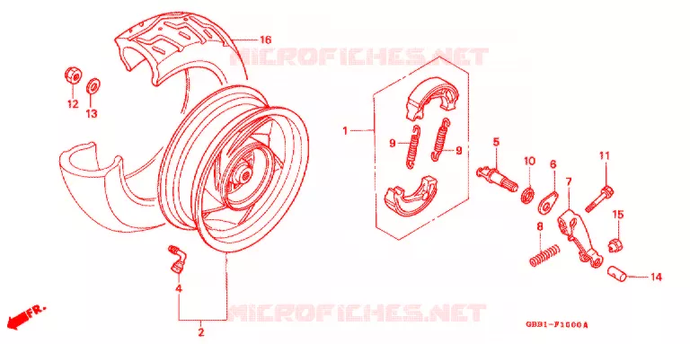 ACHTER WIEL Honda MOTO 50 CABINA 1994  SCX50R_II