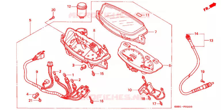 COMBINATIEMETER Honda MOTO 50 CABINA 1994  SCX50R