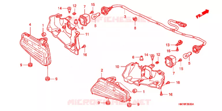 ACHTERLICHT(2) Honda ATV 400 FOURTRAX 2007  TRX400FA7