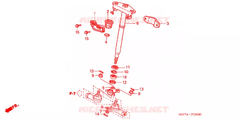 STURING AS Honda ATV 400 FOURTRAX 2007  TRX400FA7