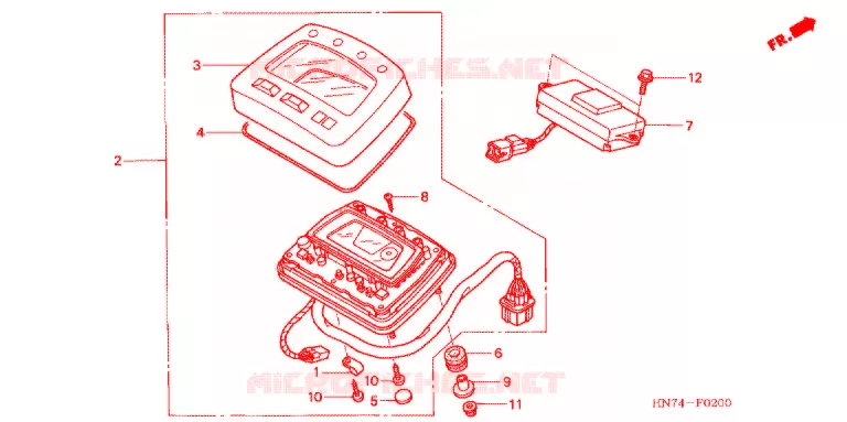 COMBINATIEMETER Honda ATV 400 FOURTRAX 2004  TRX400FGA4