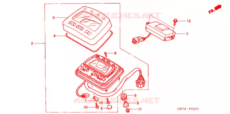 COMBINATIEMETER Honda ATV 400 FOURTRAX 2005  TRX400FGA5