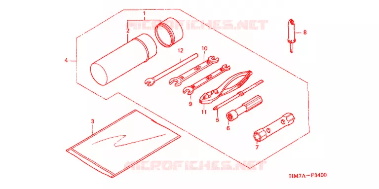 GEREEDSCHAP/ACCUVAK Honda ATV 400 FOURTRAX 2003  TRX400FW3