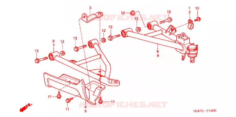 VOOR ARM Honda ATV 400 FOURTRAX 2003  TRX400FW3