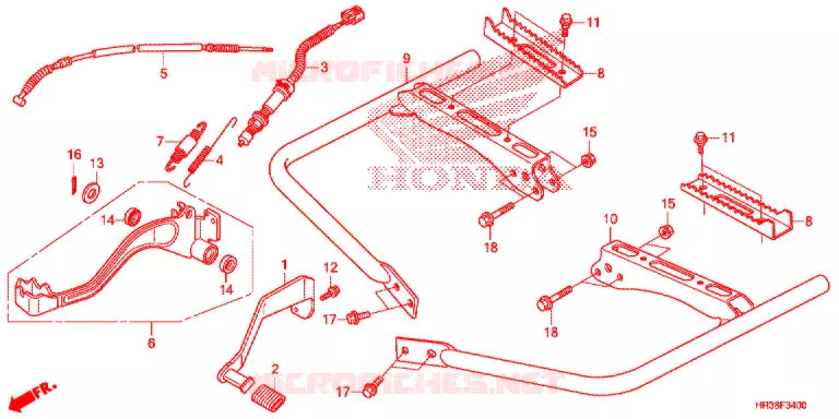 PEDAAL/OPSTAP Honda ATV 420 FOURTRAX 2016  TRX420FA1G