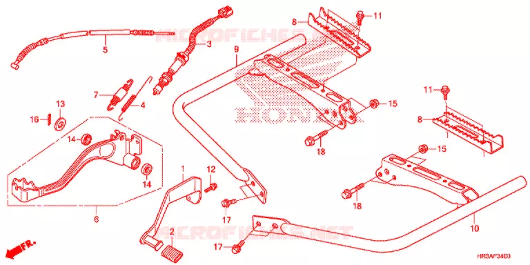 PEDAAL/OPSTAP Honda ATV 420 FOURTRAX 2015  TRX420FA2F