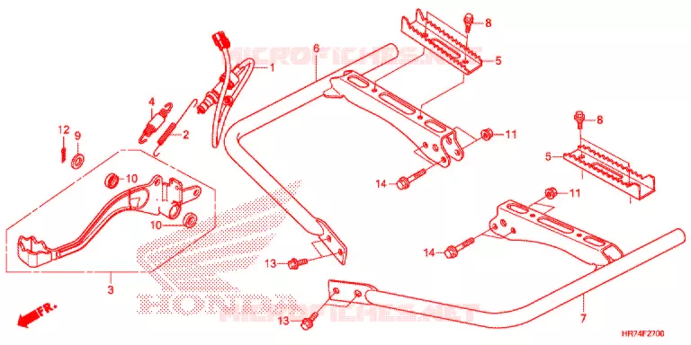 OPSTAP/PEDAAL Honda ATV 420 FOURTRAX 2015  TRX420FA6F