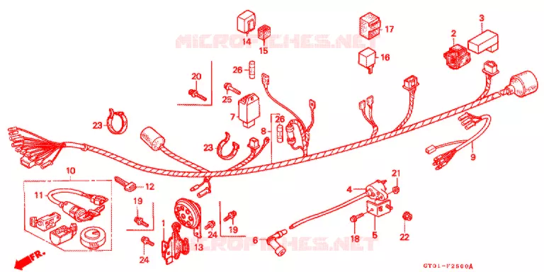 BEDRADINGSBUNDEL/ACCU Honda MOTO 90 CUB 1994  C90CMP