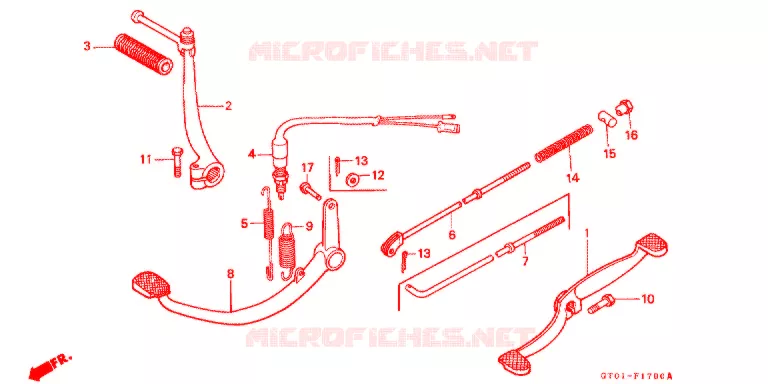 PEDAAL/KICKSTARTER ARM Honda MOTO 90 CUB 1992  C90DN