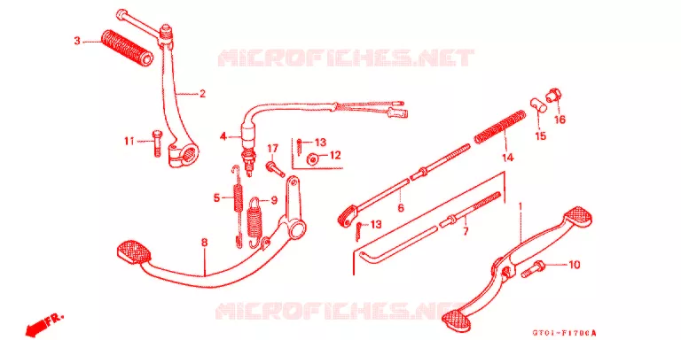 PEDAAL/KICKSTARTER ARM Honda MOTO 90 CUB 1993  C90DP