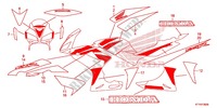 EMBLEEM/STREEP (CBR125RW'07,'08,'09,'10) voor Honda CBR 125 2008
