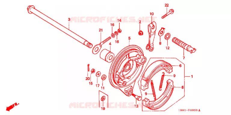 ACHTER REM PANEEL Honda MOTO 90 CD 1981  CD90A
