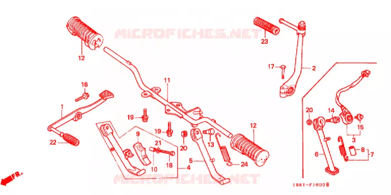 STEUN/KICKARM/ WISSEL PEDAAL Honda MOTO 90 CD 1982  CD90A