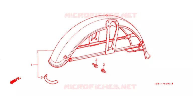 VOORSPATBORD Honda MOTO 90 CD 1982  CD90A