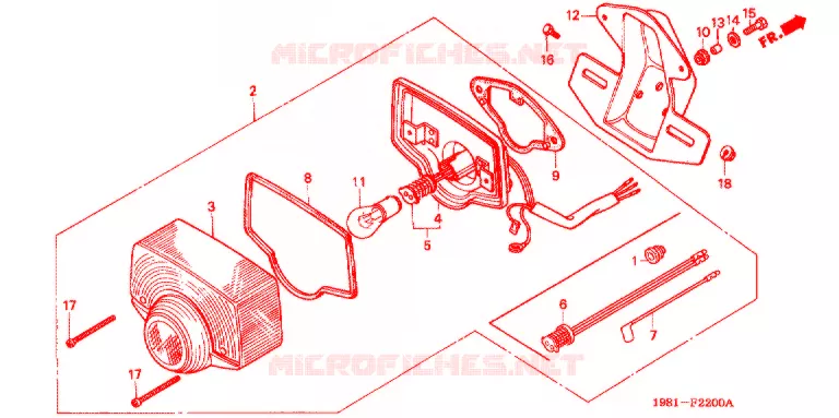 ACHTERLICHT(2) Honda MOTO 90 CD 1987  CD90H
