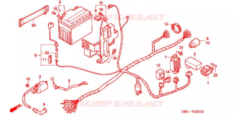 BEDRADINGSBUNDEL/ONTSTEKINGSSPOEL (H/N) Honda MOTO 90 CD 1988  CD90H