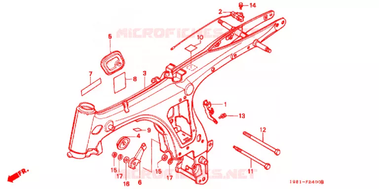 FRAME CHASSIS Honda MOTO 90 CD 1989  CD90H