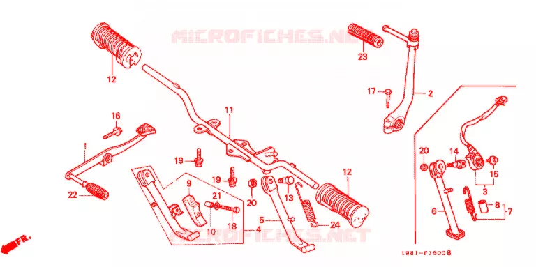 STEUN/KICKARM/ WISSEL PEDAAL Honda MOTO 90 CD 1987  CD90H