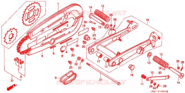 ZWAAI-ARM/KETTINGKAST Honda MOTO 90 CD 1990  CD90H