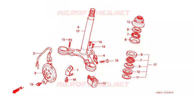 STURING STANG/BOVENSTE BRUG Honda MOTO 90 CD 1997  CD90ST