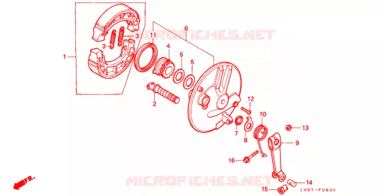 VOOR REM PANEEL Honda MOTO 90 CD 1996  CD90ST
