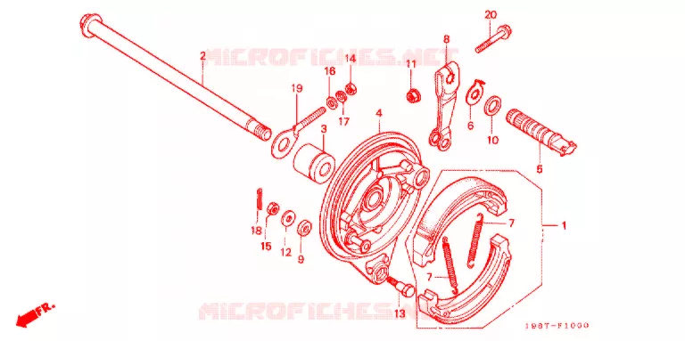 ACHTER REM PANEEL Honda MOTO 90 CD 1999  CD90SW