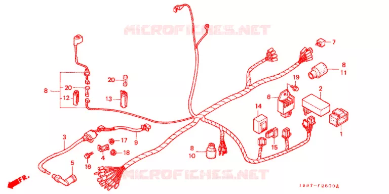 BEDRADINGSBUNDEL/ONTSTEKINGSSPOEL Honda MOTO 90 CD 1999  CD90SW