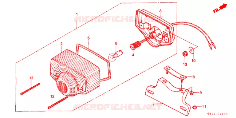 ACHTERLICHT(2) Honda MOTO 50 CHALY 1987  CF50D