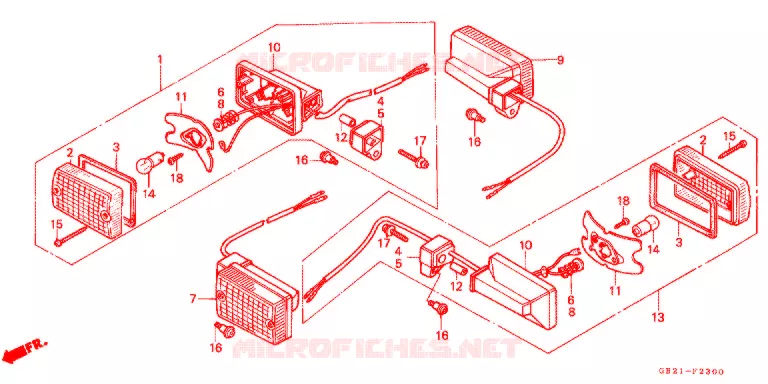KNIPPERLICHT(2) Honda MOTO 50 CHALY 1984  CF50D
