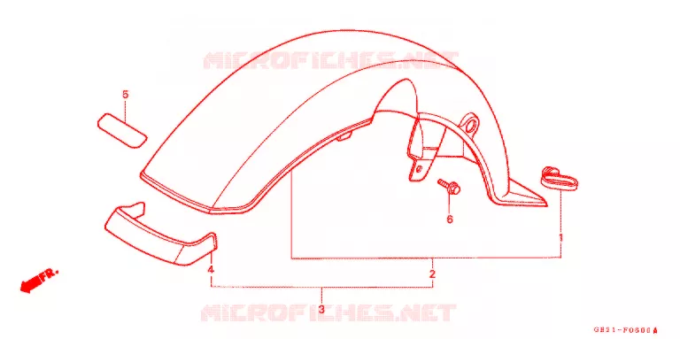 VOORSPATBORD Honda MOTO 50 CHALY 1985  CF50D