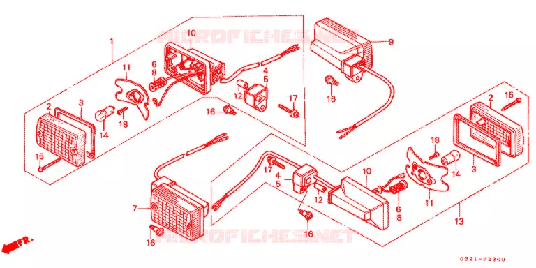 KNIPPERLICHT(2) Honda MOTO 70 CHALY 1982  CF70C