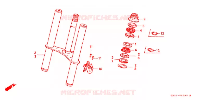 VOOR VORK Honda MOTO 70 CHALY 1982  CF70C