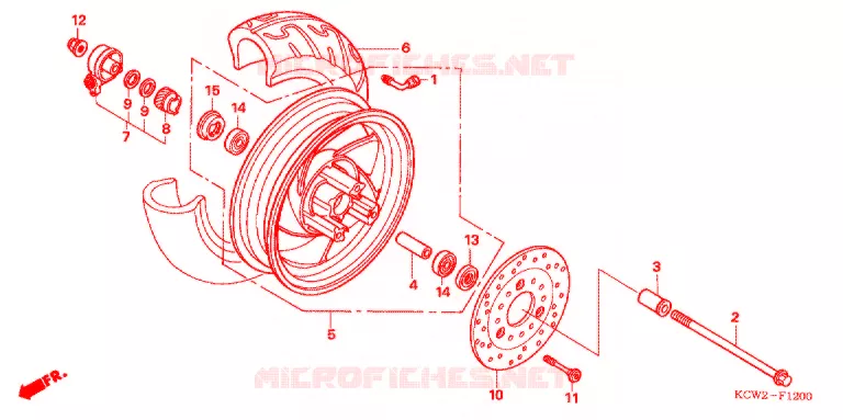 VOOR WIEL Honda SCOOTER 125 SPACY 2008  CHA125L7