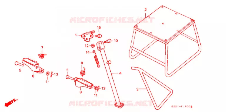 STANDAARD/OPSTAP Honda MOTO 80 CR 1991  CR80RM