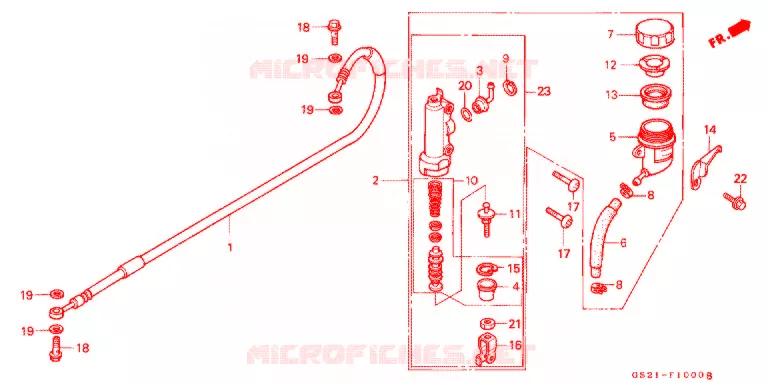 ACHTER REM HOOFD CILINDER Honda MOTO 80 CR 1993  CR80RP