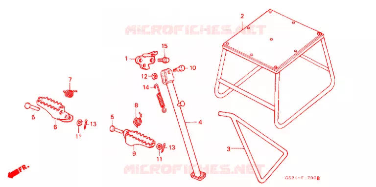 STANDAARD/OPSTAP Honda MOTO 80 CR 1995  CR80RS