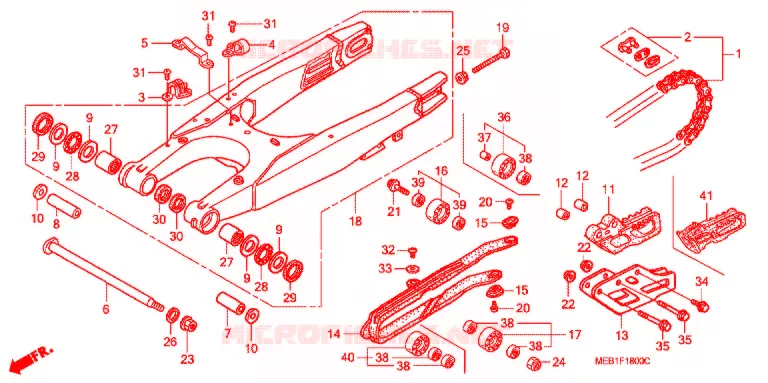 ZWAAI-ARM/KETTINGKAST Honda MOTO 450 CRF 2008  CRF450R8