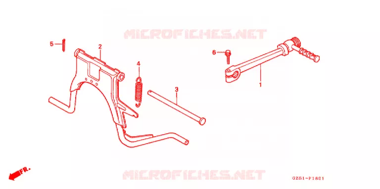 HOOFD STANDAARD/REMPEDAAL/STARTMOTOR Honda SCOOTER 50 TACT 1990  SZ50MK