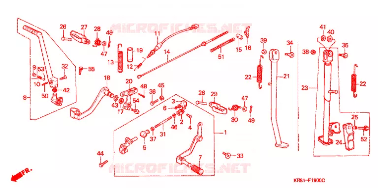 PEDAAL/KICKSTARTER ARM Honda MOTO 220 TRIAL 1989  TLM220RJ