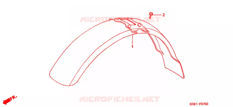 VOORSPATBORD Honda MOTO 220 TRIAL 1993  TLM220RP