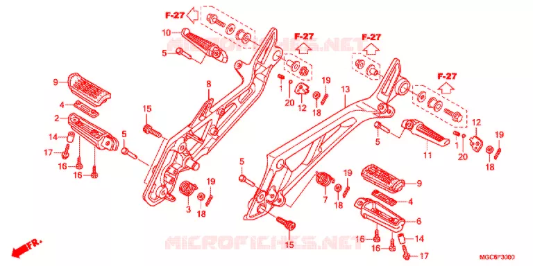 OPSTAP/PEDAAL Honda MOTO 1100 CB 2017  CB1100CADH_1