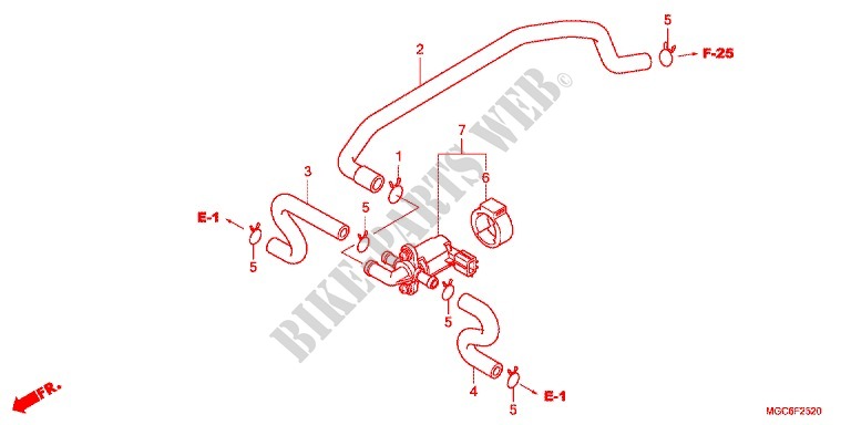 LUCHT INJECTIE KLEP voor Honda CB 1100 EX ABS, E Package 2017