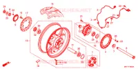 ACHTER WIEL voor Honda CBR 1000 RR ABS BLACK 2017