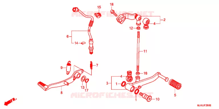 OPSTAP/PEDAAL Honda MOTO 400 CBR 2017  CBR400RH
