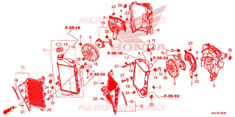 RADIATOR Honda MOTO 1000 AFRICA-TWIN 2017  CRF1000AH