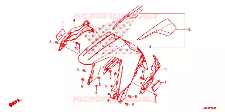 VOORSPATBORD Honda MOTO 1000 AFRICA-TWIN 2017  CRF1000AH