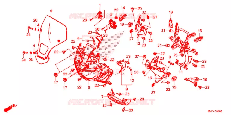 VOOR KAP Honda MOTO 1000 AFRICA-TWIN 2017  CRF1000DH